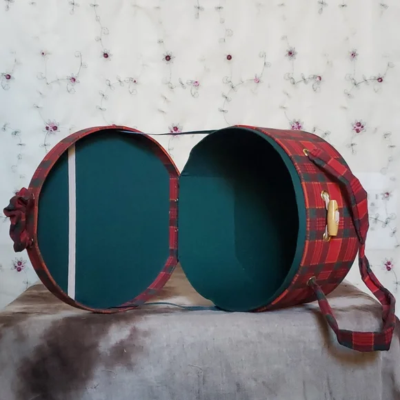 Vintage Tartan Plaid Train Case / Box Purse - Picture 4 of 9